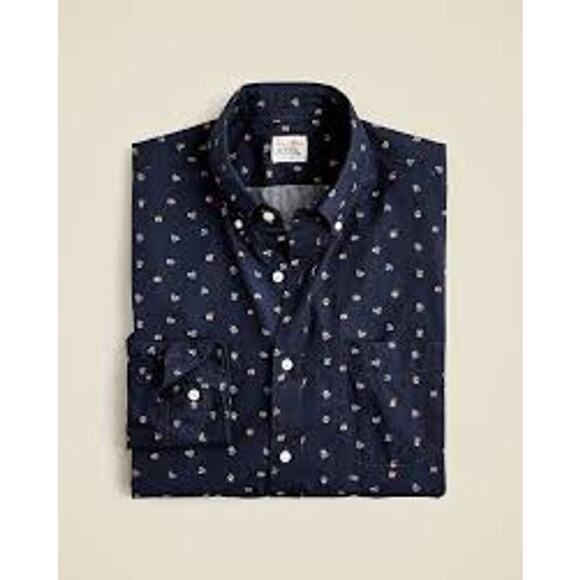 J. Crew Slim Secret Wash Organic Cotton Button Shirt Large - Picture 1 of 5
